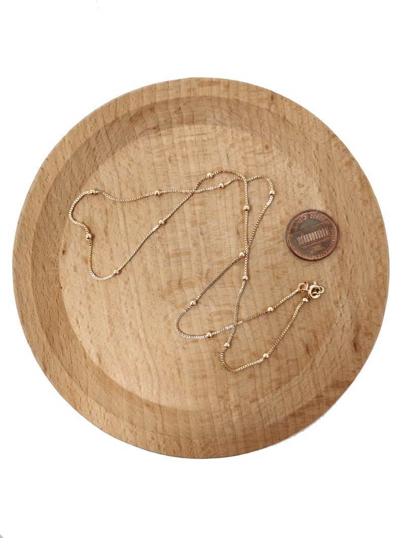 1pc 17.7/'/' ready to wear 18k Gold Filled Square Box Chain Necklace Layering Dainty Box Chain For Jewelry Making with Pendant Charm CH-649