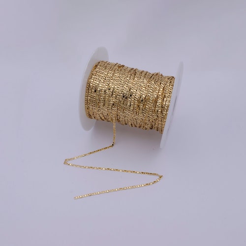 Gold Filled Chain by the Foot USA Made beaded Chain Etsy Australia