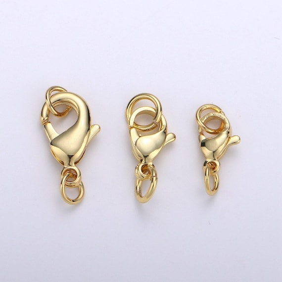 thumbnail image 2 of 44Pcs 18K Gold Plated Lobster Clasps With Jump Rings - Jewelry Making Supplies 2 of 11