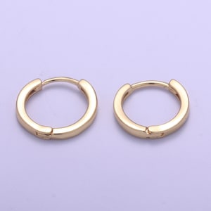 1 pair Dainty Gold Huggie Hoop Earrings Gold Lever Back Earring Minimalist Dainty Hoop Earrings Thin Huggie Hoop jewelry