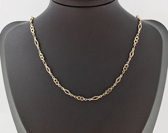 Gold Figure 8 Chain by Yard, Figure 8 Chain, Wholesale bulk Roll Chain for Jewelry Making, Size 11.5x3.5mm, Roll-175