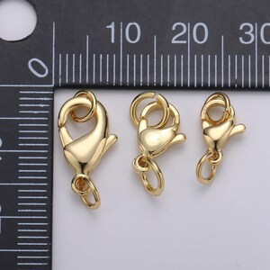 thumbnail image 2 of 10K Yellow Gold Polished Lobster Claw Clasp With Jump Ring (6mm X 16mm, 1.5 Grams) 2 of 5