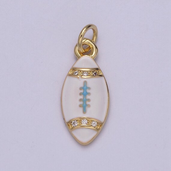 Mini Gold Football Charm for Super Bowl 