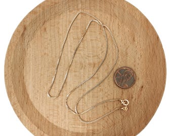 1pc 19.6'' ready to wear 18k gold rolo box chain necklace, layering dainty box chain for jewelry making charm, 742