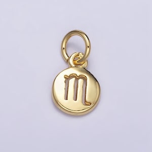 Small Zodiac Charms Gold Filled Charm Astrological Zodiac Signs, Zodiac Symbols for Add on Pendant Bracelet Earring Horoscope Charm AD483 image 7