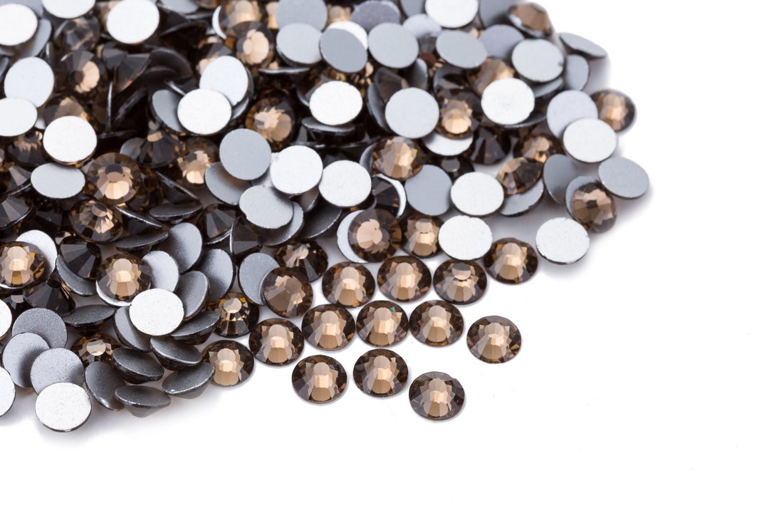 High Quality Crystal Smoked Topaz Rhinestones Loose Flat Back No Hot ...