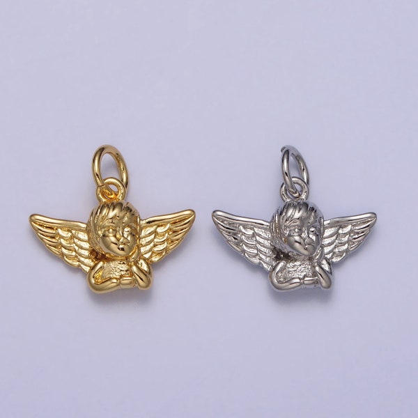 Cute Cupid Charm Gold Cherub Pendant Baby Angel Charm, Cupid Pendant for Valentine Pendant DIY Jewelry Making Supply AC316