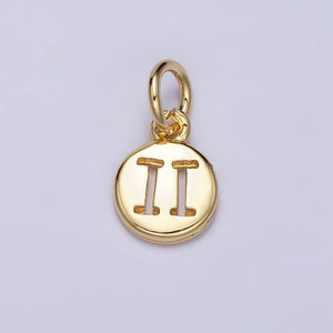 Small Zodiac Charms Gold Filled Charm Astrological Zodiac Signs, Zodiac Symbols for Add on Pendant Bracelet Earring Horoscope Charm AD483 image 4