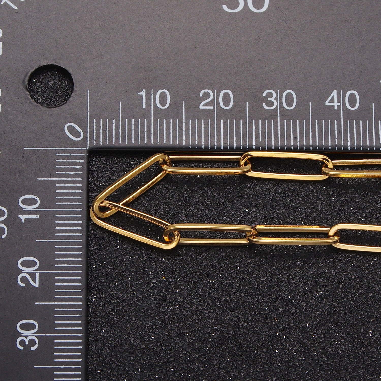 24K Gold Filled Minimalist Paper Clip Bulk Chain by Yard 15mm Etsy