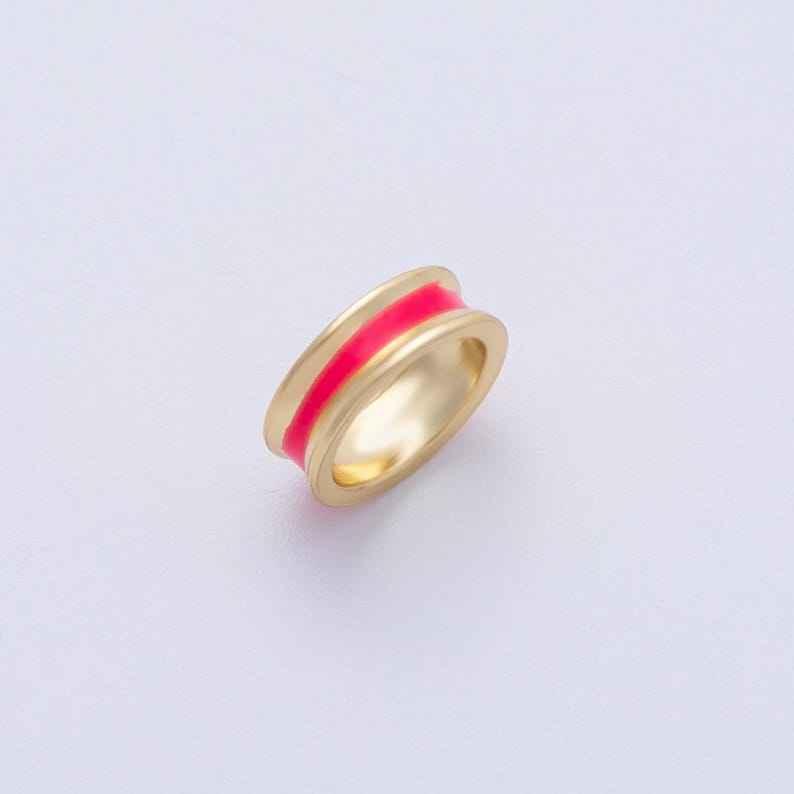 Perles d'espacement gros trous rondelles remplies d'or 14 carats, perles d'espacement grands trous, perles coulissantes pour bracelet collier à breloques b-141 Pink