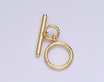 14K Gold Filled 10.5mm Double Loop OT Toggle Clasps Minimalist Closure Findings | Z-719