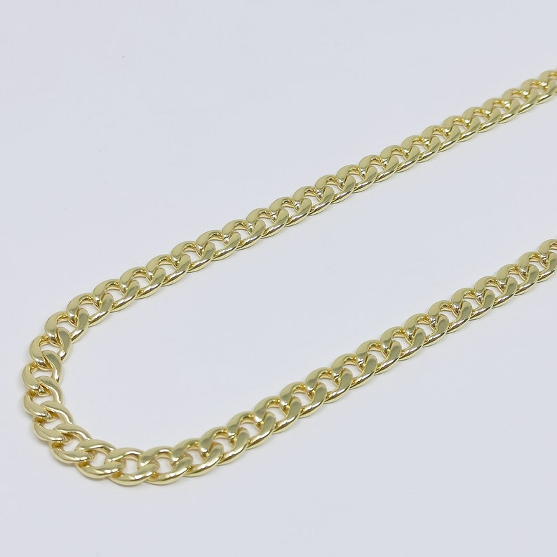 24K Gold Filled Cuban Link Chain by Yard Florida Curb Chain | Etsy