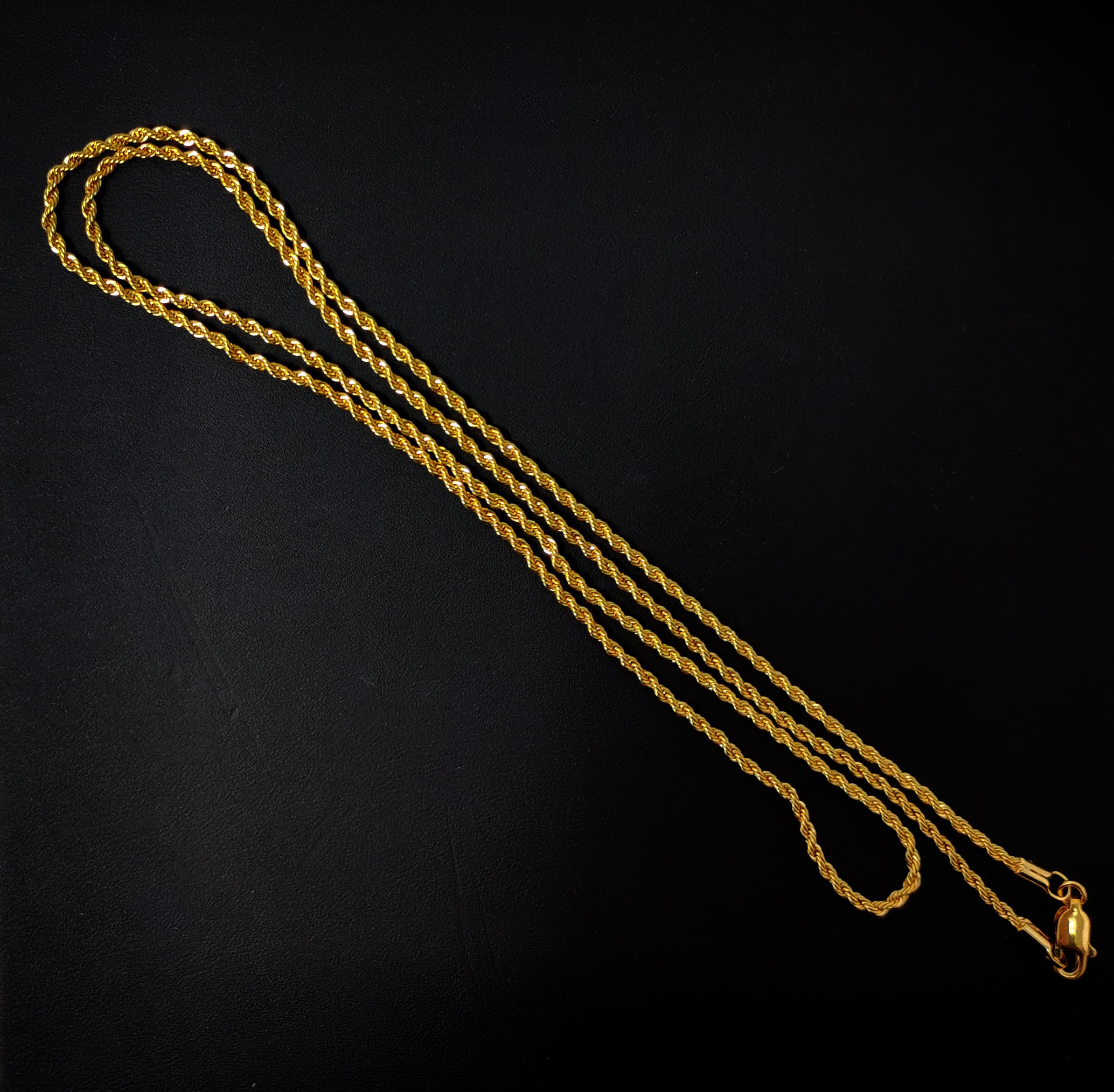 1pc 23.5'' Ready to Use 24K Gold Rope Necklace Chain Etsy Polska