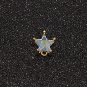 Mini star charm clear cz charm for bracelet necklace earring component