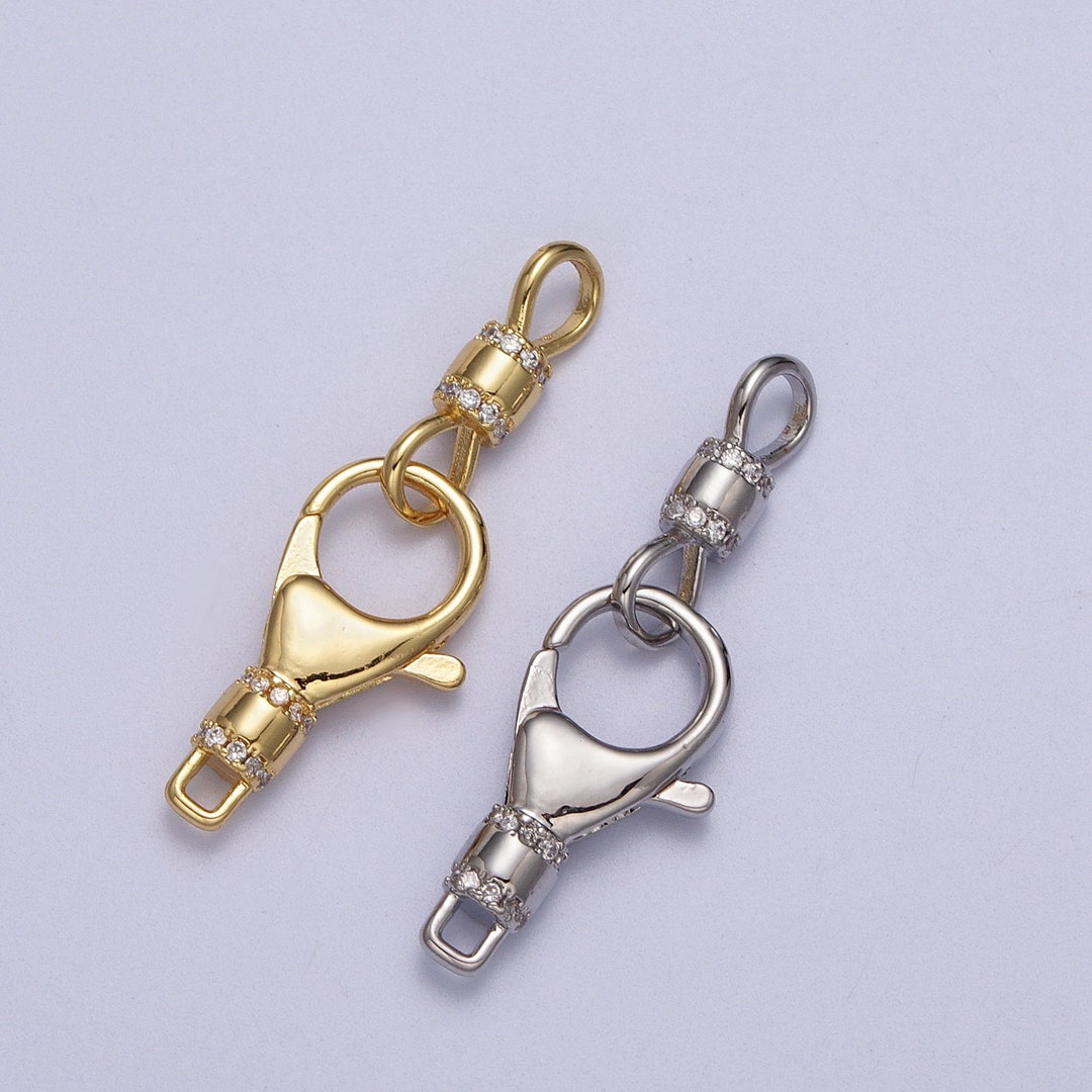Gold, Silver Clasps With Hook for Jewelry End Clasp Closure Supply for Jewelry  Making Z-057 Z-058