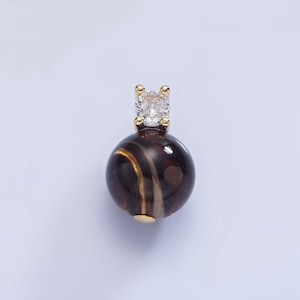 Natural black brown mother of pearl shell round beads 10mm charm high quality iridescent pearl gemstone pendant for jewelry making p1791