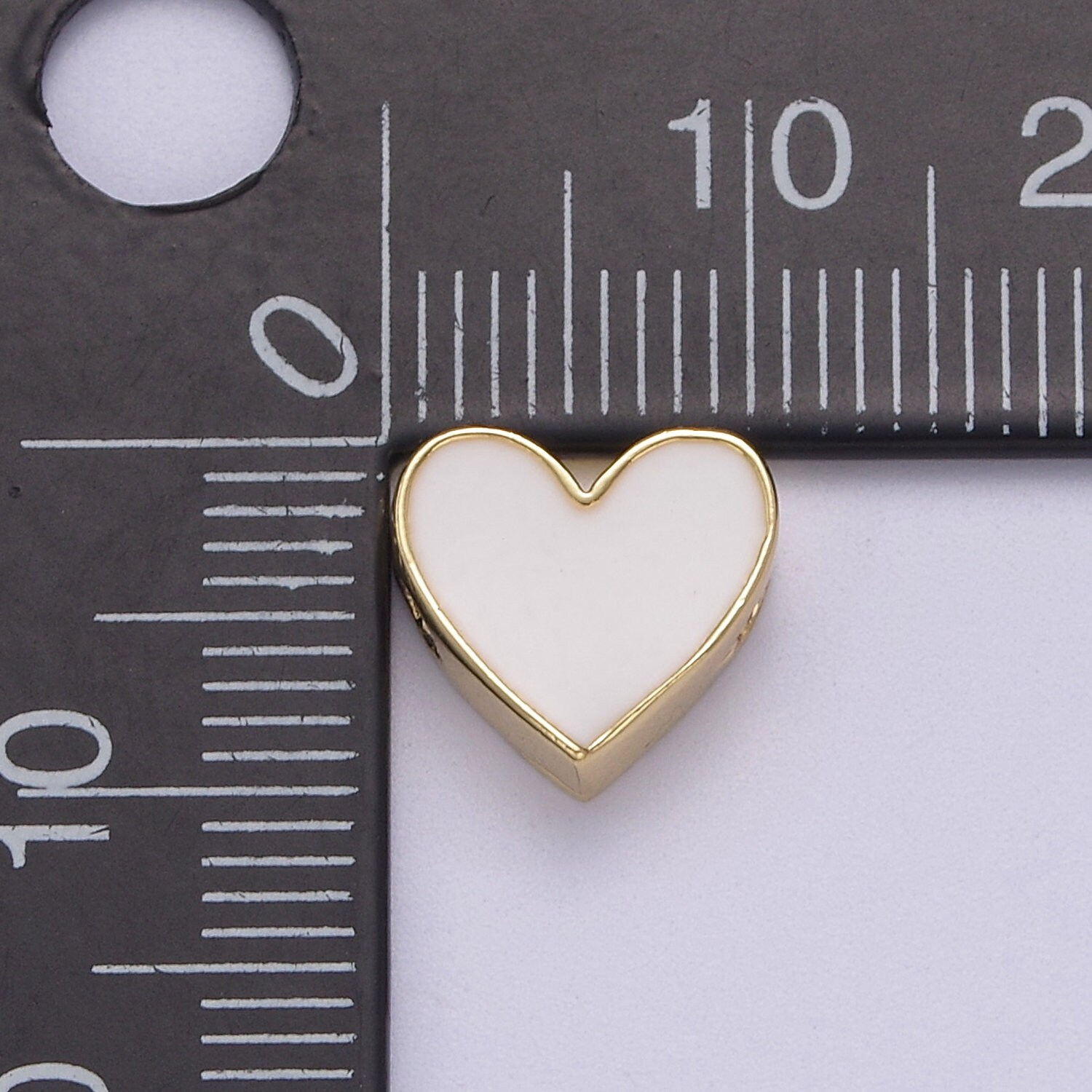 Pastel Pink Heart Bead Gold Filled Beads Spacer for Bracelet 