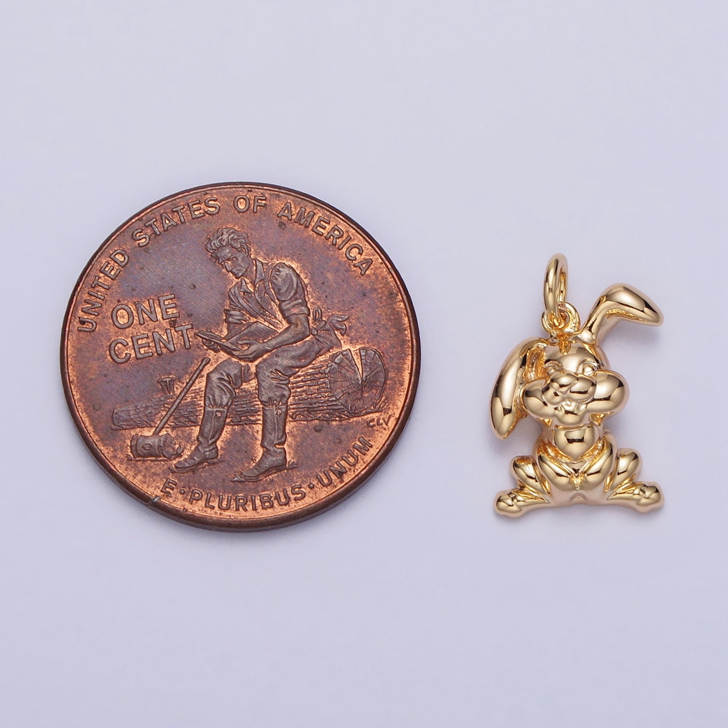 Mini Gold Rabbit Charm for 2023 Chinese New Year Animal Sign