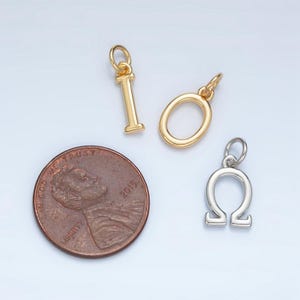Dainty Silver Greek Alphabet Personalized Charm for Sorority Club ...