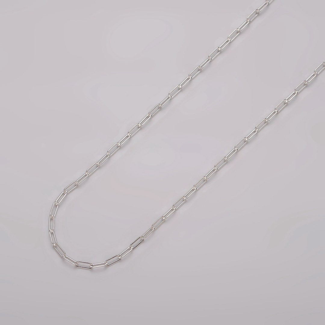 925 Sterling Silver Chain by the Yard 1.7mm Cable Chain Etsy