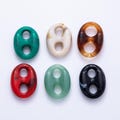 30.4mm Retro Acrylic Marbled Mariner Double Hole Links Button Connectors for Jewelry Making Cord Bracelet DIY Supplies | FINDINGS-00066