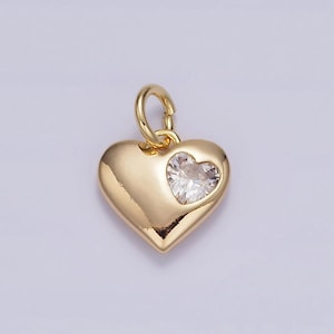 16k gold filled extra bedel met dubbel hart | n1009