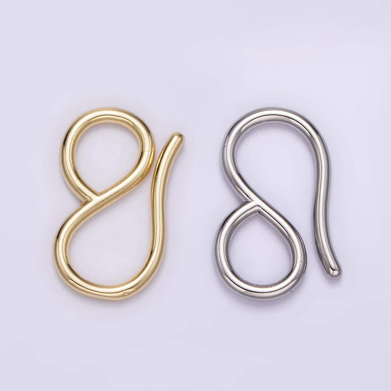 Noriko.I✾14kgf 14k Gold Filled 22mm Curved Minimalist Infinity S-hook Closure