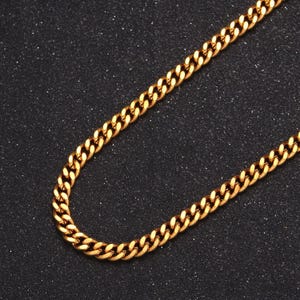 4.5mm miami cuban curb chain, 19.5 inch 24k gold filled flat concave curb unfinished chain for jewelry making, wa-1400