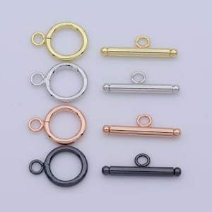 1 set 14mm gold toggle clasp, silver, rose gold, black ot clasp for bracelet necklace  k-175