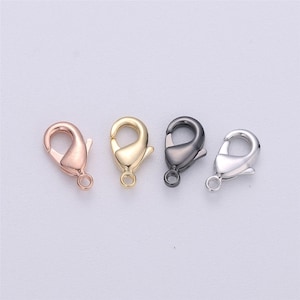 5pc wholesale lobster clasp gold lobster claw  for jewelry making, size option 9.1mmx5.2mm, supp-116