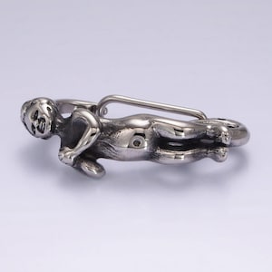Mosquetón de acero inoxidable de 45 mm con forma de ángel bebé, accesorio para llavero, componente de suministro / z666