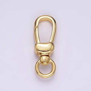 14k gold filled 25mm oblong push snap gate triggerless swivel closure Purse Charm Component | z605