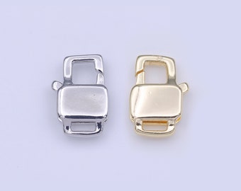 Mini Square Lobster Clasp, Jewelry Clasp for Bracelet Necklace End Clasp Gold Finding for Jewelry Making Supplies K261