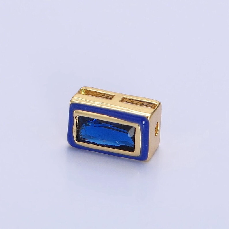 Cubiz Zirconia Square - Enamel Rectangle Cz Geometric Beads Gold Beads ...