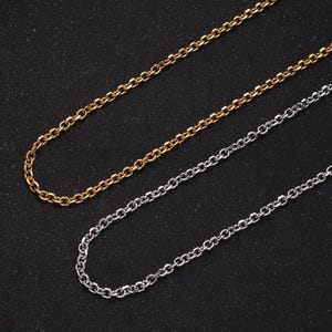 24k gold filled unfinished chain by yard cable circle chain, oval link necklace chain, wholesale bulk chain jewelry making 2.3mm roll-885