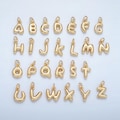 Small gold filled alphabet balloon initial charm puffy letter charm necklace bubble font style trend fashion jewelry necklace bracelet a1591