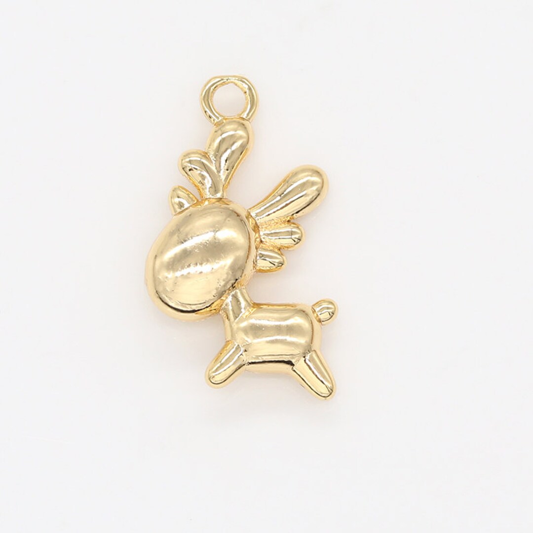 Double Sided Dainty Gold Rudolph Charm christmas Jewelry - Etsy UK
