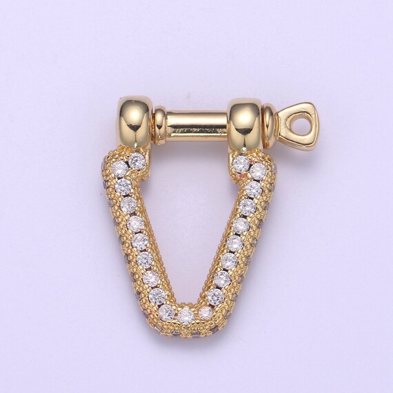 Micro Pave Bracelet Closure Horseshoe Clasp Shackle and Screw 14k Gold Filled Bracelet Clasp Horseshoe Shackle Necklace Hardware Etsy Australia