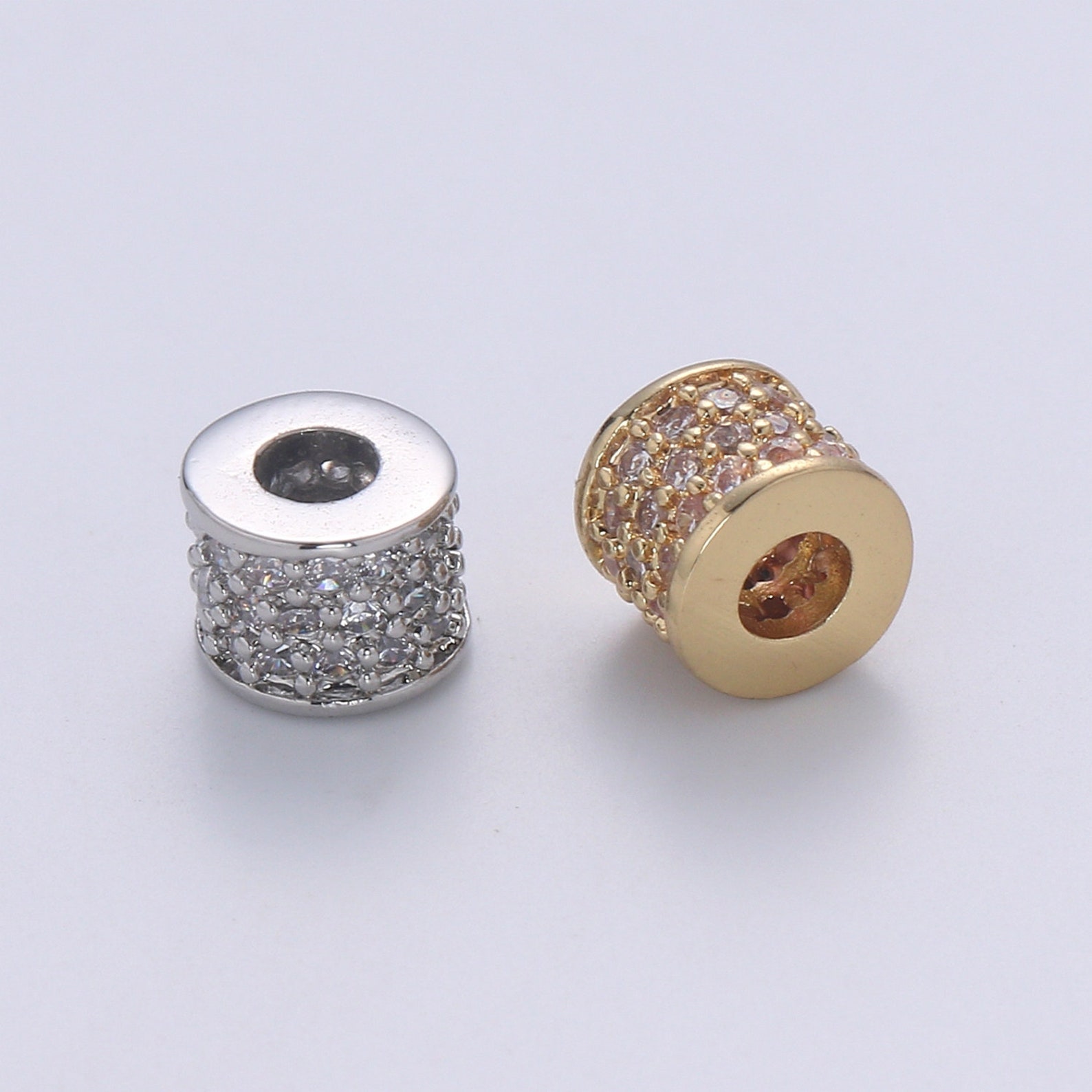 4pcs 6mm 14k Gold Filled Rondelle Spacer Beads - Roundel - USA Jewelry Making