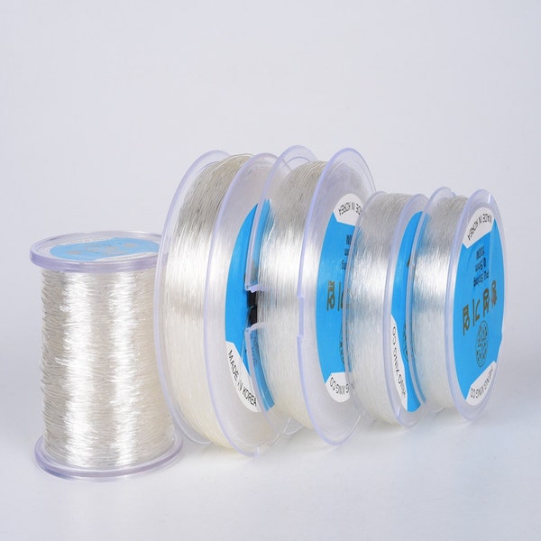 100M corde extensible transparente pour les bijoux de bricolage faisant de haute qualité forte Meilleur cordon étirable pour bracelet de perles fabriqué en Corée