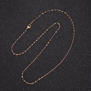 Waterproof and sweatproof minimalist necklace for woman 1.3 dapped cable chain gold stainless steel chain for layering necklace wa2421