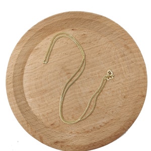 1pc 15.8&#39;&#39; Ready to Use 14K Gold Plated Dainty Cuban Curb Necklace Chain, Miami Layering Link, For Pendant Charm Necklace, 943