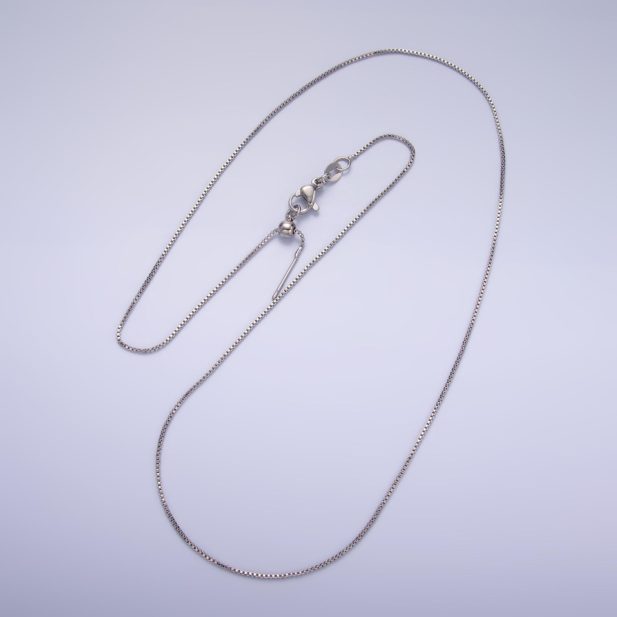 Silver 1mm Dainty Box Adjustable Slider 19.68 Inch Needle Threader ...