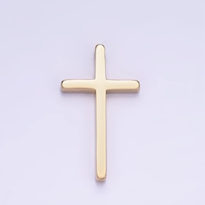 1pc Stainless Steel Gold Minimalist Cross Charm for DIY Religious Jewelry Making  | P-942