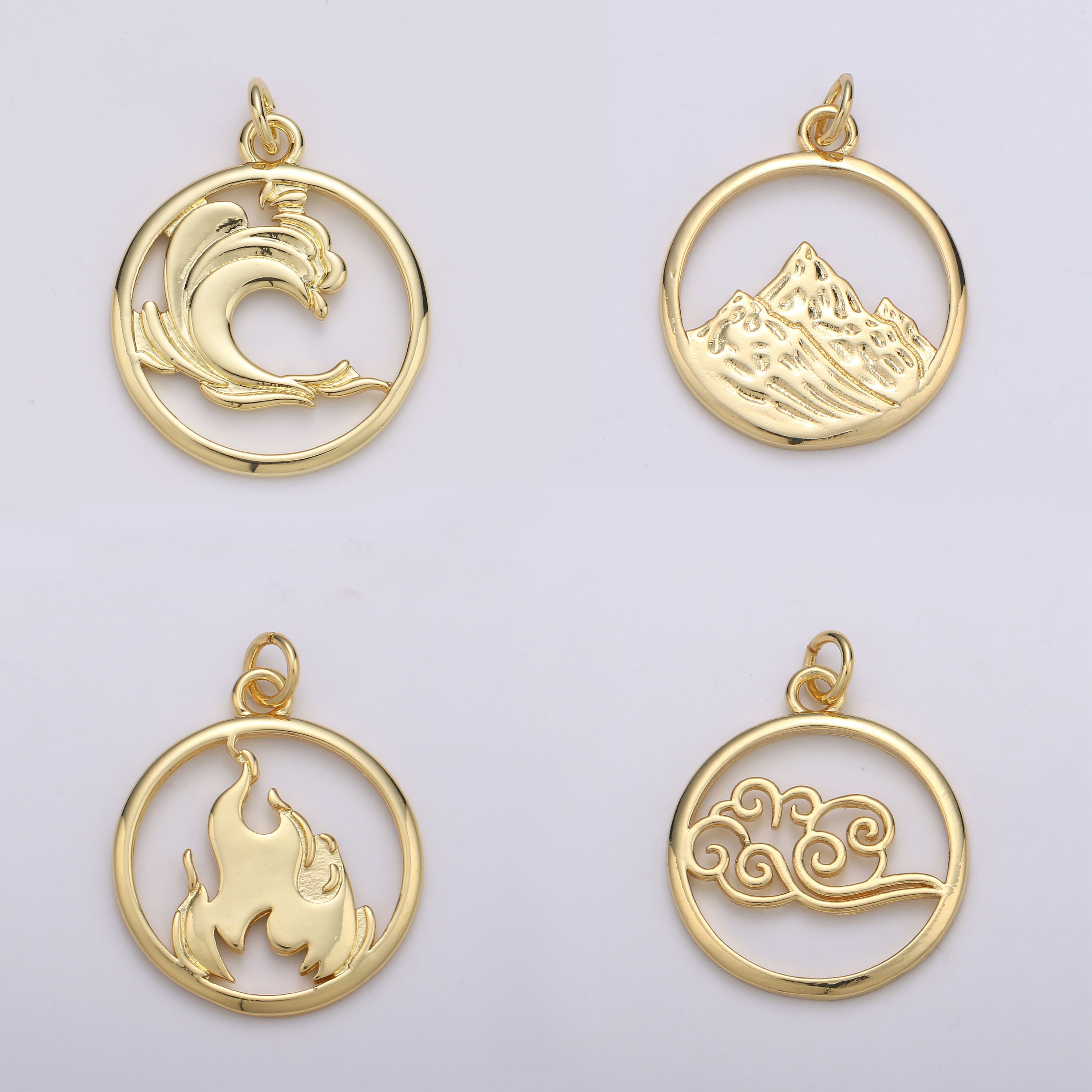 Dainty 24K Gold Filled Charm Element 