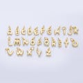 14K Gold Filled 9mm Initial Letter Chubby Balloon A-Z Alphabet Charm Bubble Pendants DIY Jewelry Making Supplies | AF-261