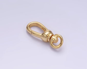 14K Gold Filled Push Spring Gate Swivel Clasps Findings Self Closing Triggerless | Z729