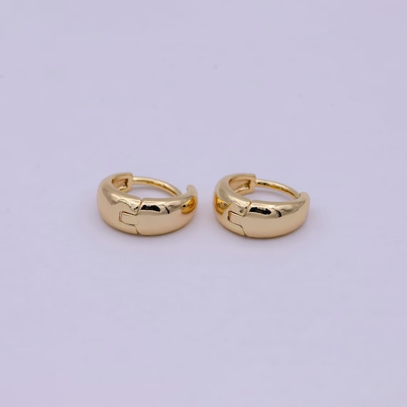 1 Pair Round One Touch Earring, Hypoallergenic Round Hoop