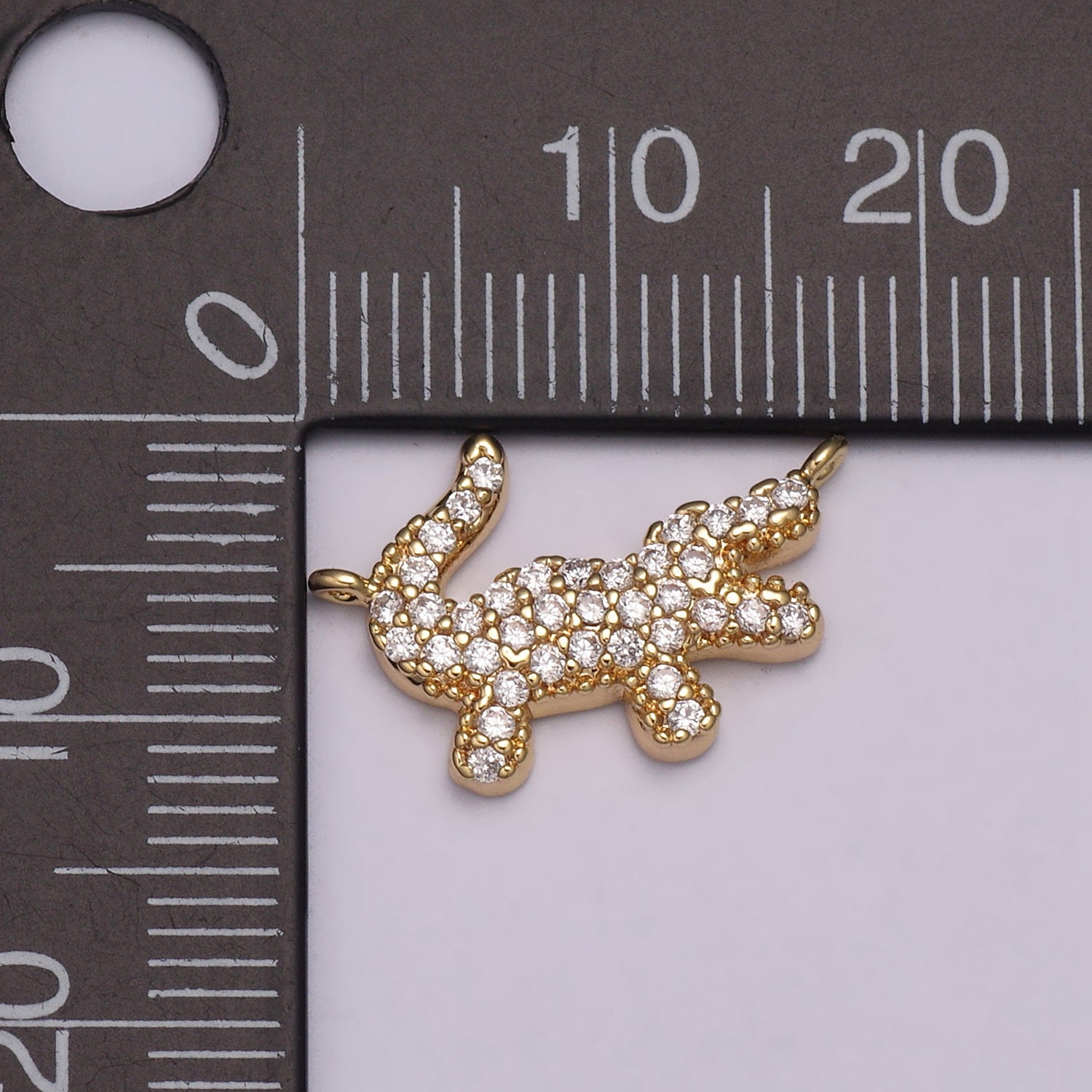 18K ゴールド トカゲ チャーム 18K ゴールド トカゲ チャーム Mini Gold Alligator Charm