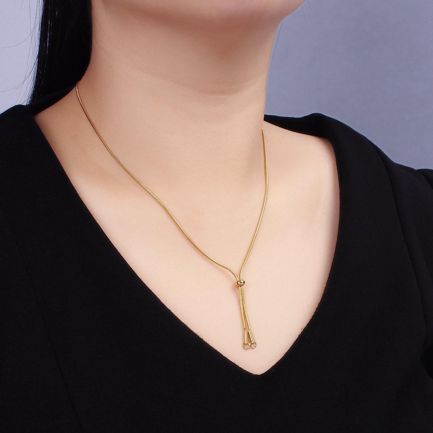 NHQZ Collane femminili, collana serpente donna, collana di serpente piegabile, braccialetto a torsione flessibile, regali di gioielli multiuso per regali di compleanno delle donne (oro